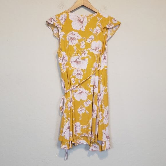 Free People Yellow Floral Mini Dress - Picture 3 of 10